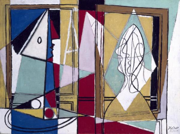 Two Women In Front Of A Window by Pablo Picasso