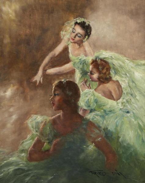 Three Ballerinas by Pál Fried
