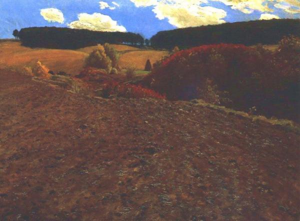 Autumnal Landscape by Pal Szinyei-merse