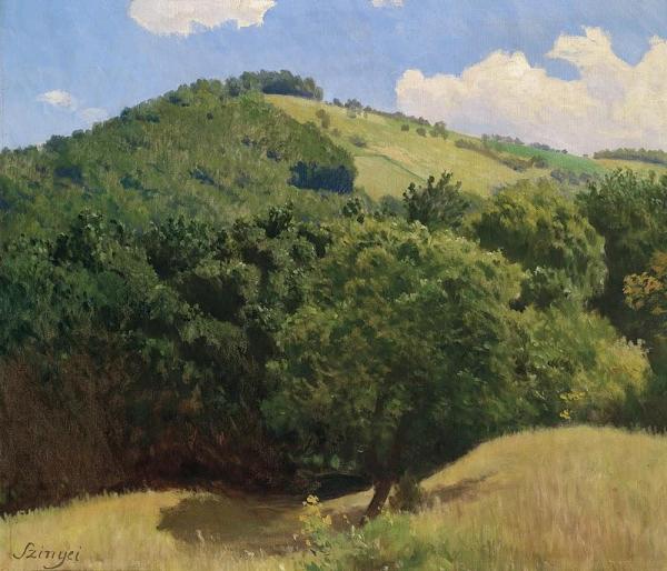 Hilly Landscape by Pal Szinyei-merse