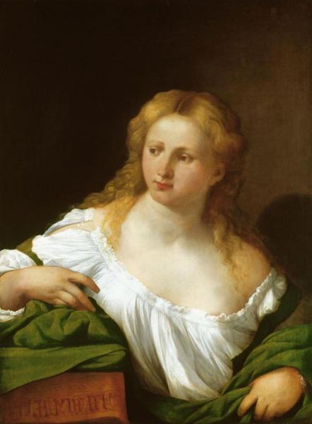 A Sibyl by Palma Vecchio Oil Painting Reproductions