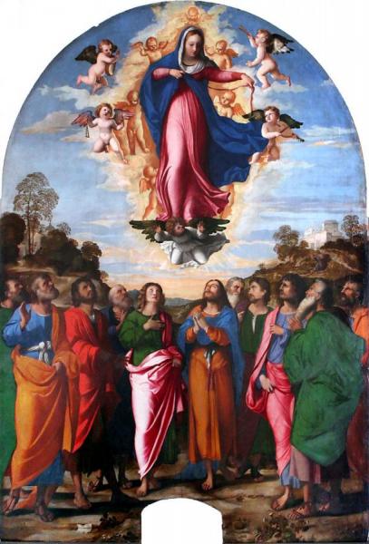 Assumption Of The Virgin by Palma Vecchio Oil Painting Reproductions