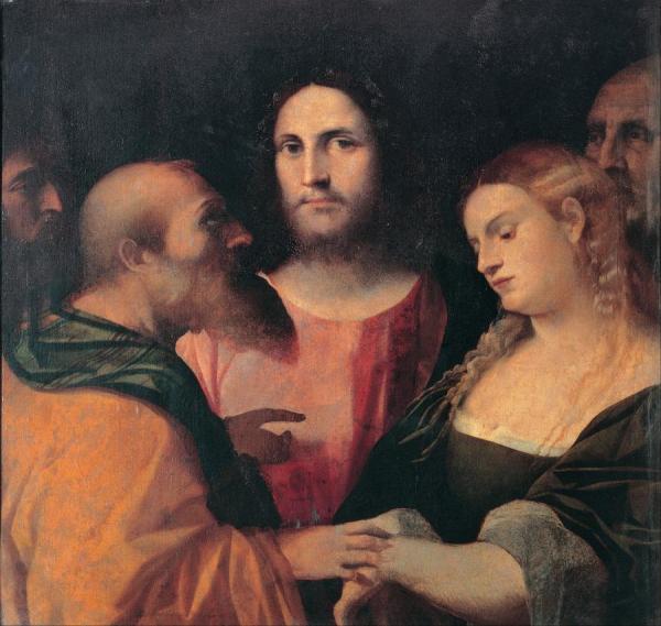 Christ And The Adulteress by Palma Vecchio Oil Painting Reproductions