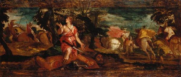David Victorious Over Goliath by Paolo Veronese Oil Painting Reproductions