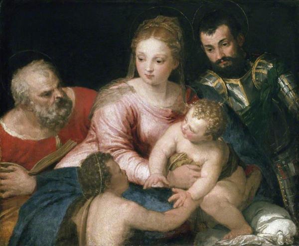 The Holy Family With The Young Saint John The Baptist And Saint George by Paolo Veronese