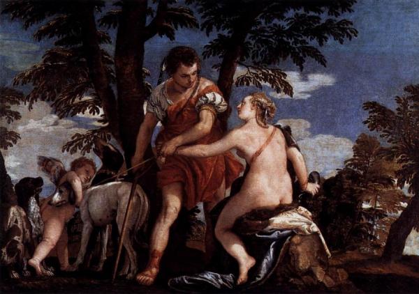 Venus And Adonis by Paolo Veronese