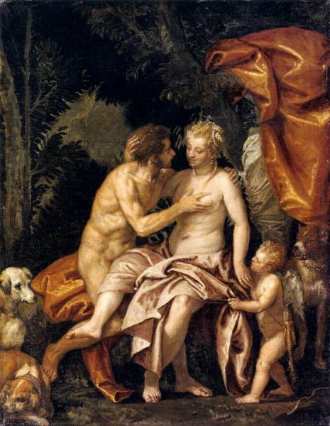 Venus And Adonis by Paolo Veronese