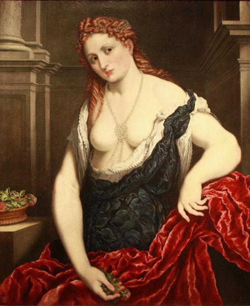 Lady With A Rose by Paris Bordone