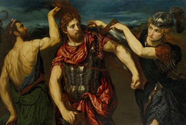 Perseus Armed By Mercury And Minerva by Paris Bordone