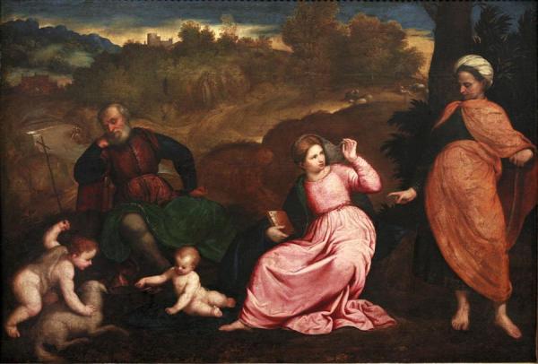 Rest During The Flight To Egypt by Paris Bordone