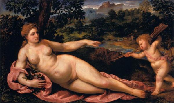 Paris Bordone Venus And Cupid
