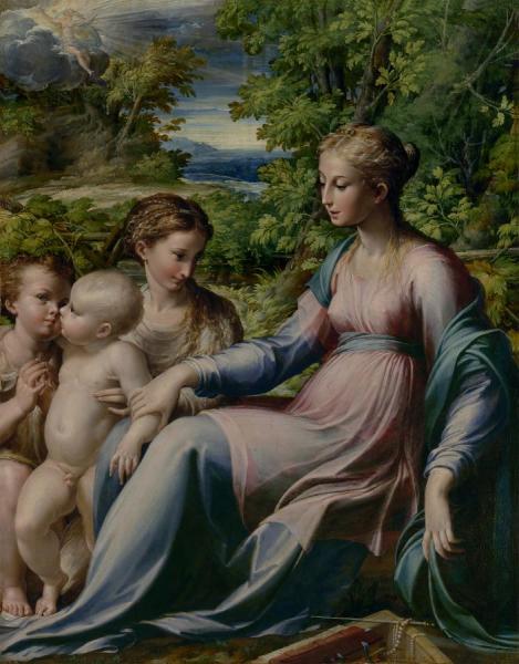 Virgin And Child With Saint John The Baptist And Mary Magdalene by Parmigianino