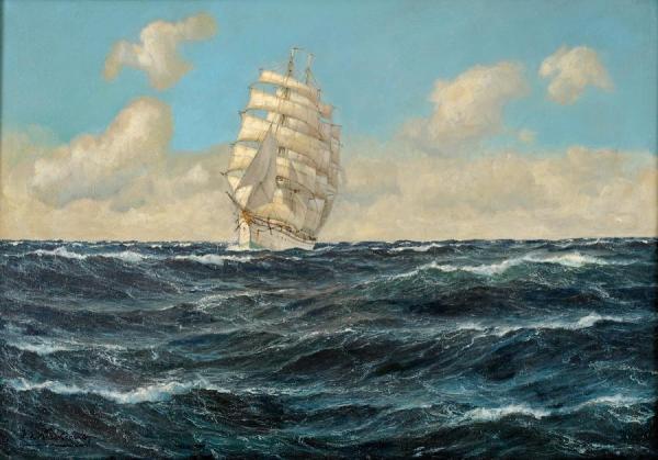 Under Full Sail by Partick Von Kalckreuth