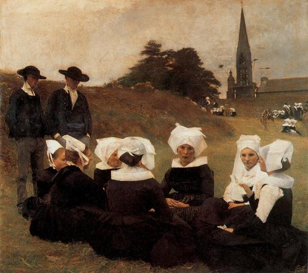 Breton Women At A Pardon by Pascal Dagnan-bouveret