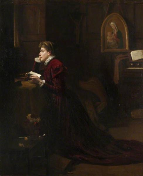 Mary, Queen Of Scots, At Prayer by Patrick William Adam Oil Painting Reproductions
