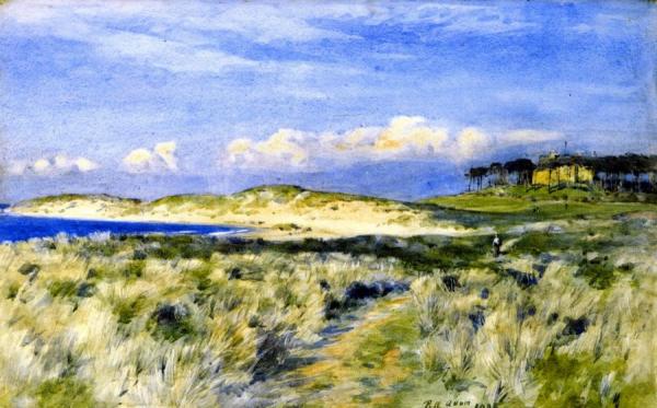 The 14th Fairway, North Berwick From The Bent by Patrick William Adam