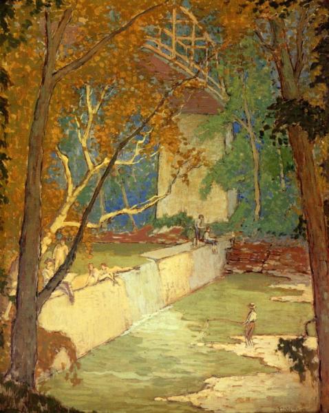 Bathers At Silver Creek by Paul A. Plaschke