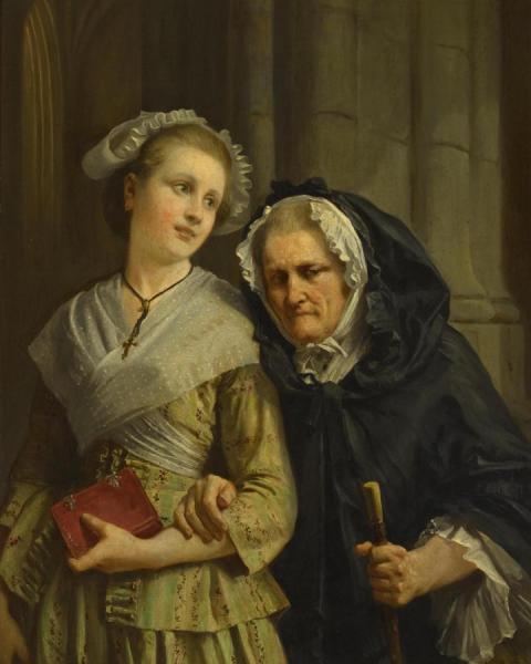 Going To Church by Paul-alexandre-alfred Leroy