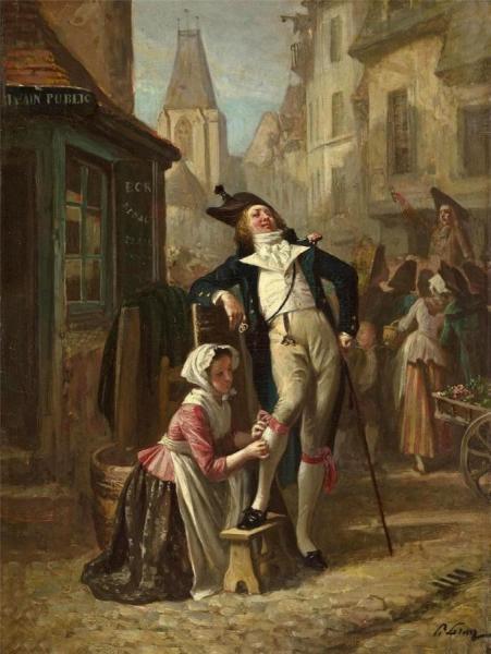 Mending The Stocking by Paul-alexandre-alfred Leroy