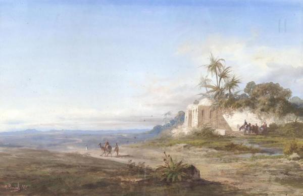 Gouache Orientaliste by Paul B. Pascal