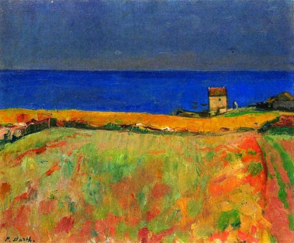 House At The Sea (brittany) by Paul Basilius Barth Oil Painting Reproductions