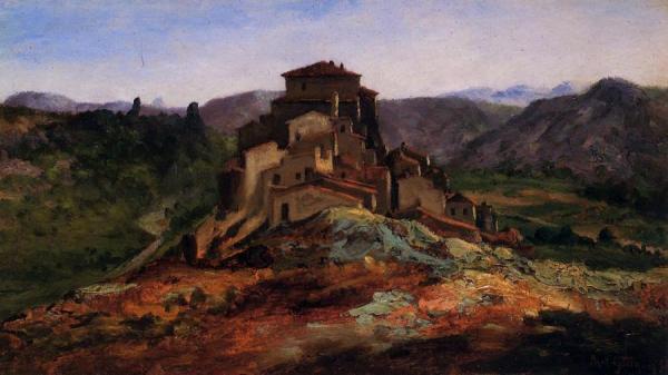 A Village In Vaucluse by Paul-camille Guigou