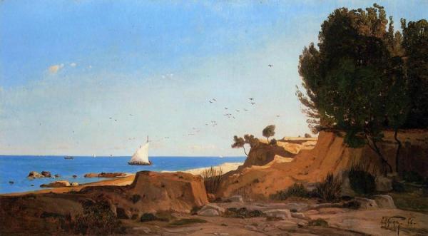 Around The Cap-couronne Near Marseille by Paul-camille Guigou