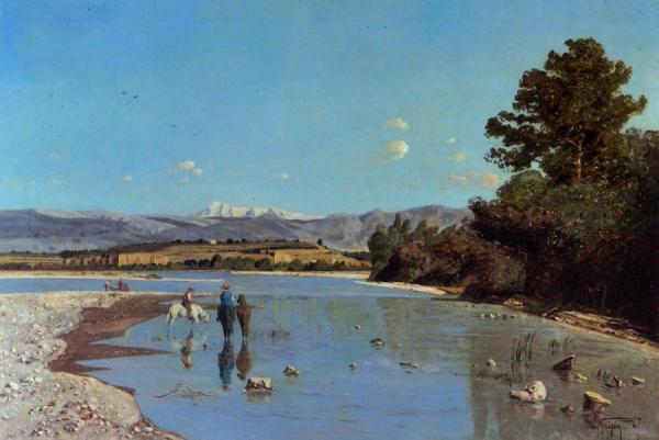 Paul-camille Guigou The Banks Of The Durance At Puivert