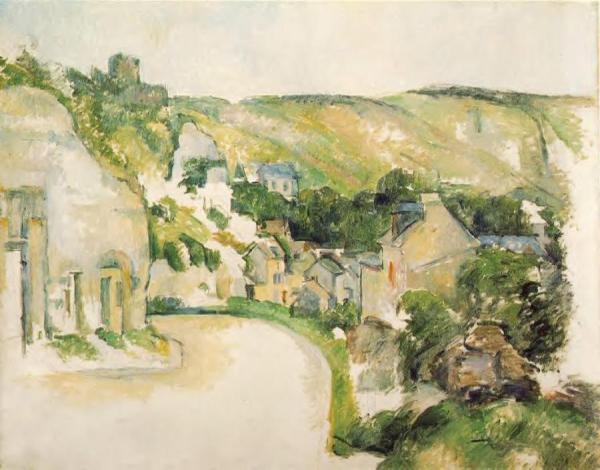 A Turn On The Road At Roche-ruyon by Paul Cezanne