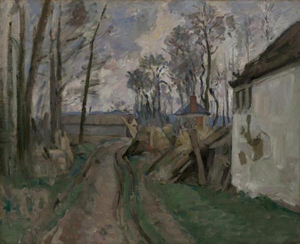 A Village Road Near Auvers by Paul Cezanne Oil Painting Reproductions