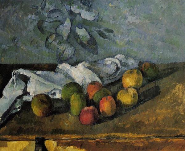 Apples And Napkin by Paul Cezanne Oil Painting Reproductions