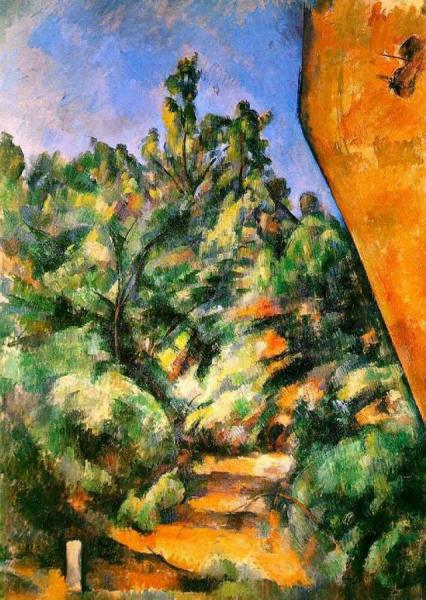 Bibemus - The Red Rock by Paul Cezanne Oil Painting Reproductions
