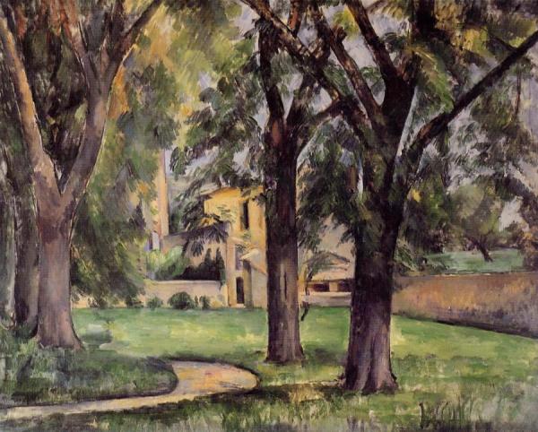 Chestnut Tree And Farm At Jas De Bouffan by Paul Cezanne Oil Painting Reproductions