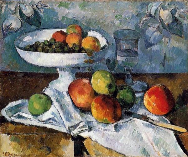 Compotier, Glass And Apples by Paul Cezanne Oil Painting Reproductions