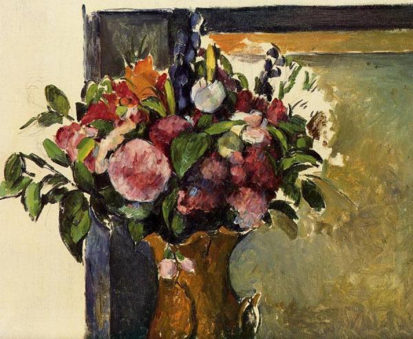 Flowers In A Vase by Paul Cezanne Oil Painting Reproductions
