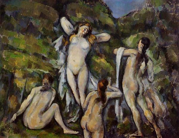 Four Bathers by Paul Cezanne Oil Painting Reproductions