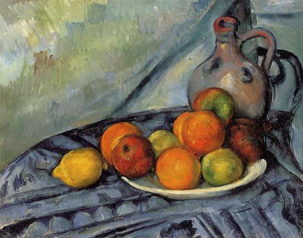Fruit And Jug On A Table by Paul Cezanne Oil Painting Reproductions