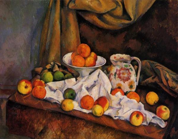 Fruit Bowl, Pitcher And Fruit by Paul Cezanne Oil Painting Reproductions
