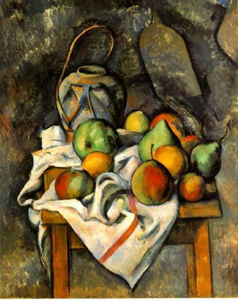Ginger Jar And Fruit by Paul Cezanne