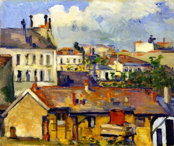 Group Of Houses by Paul Cezanne Oil Painting Reproductions