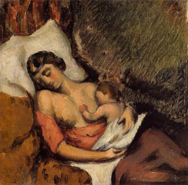 Paul Cezanne Hortense Breast Feeding Paul
