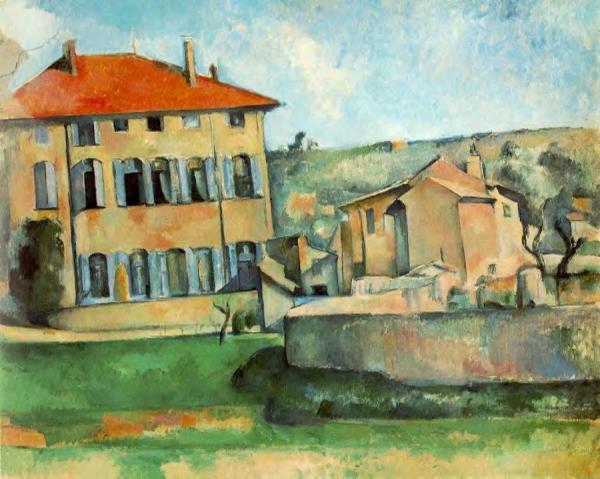 House And Farm At Jas De Bouffan by Paul Cezanne Oil Painting Reproductions