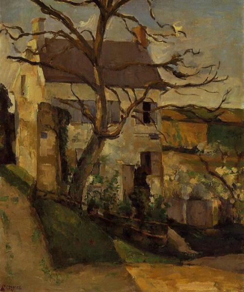 House And Tree, The Hermitage, Pontoise by Paul Cezanne Oil Painting Reproductions