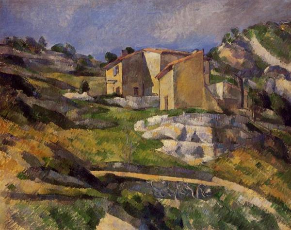 Houses In Provence - The Riaux Valley Near L'estaque by Paul Cezanne