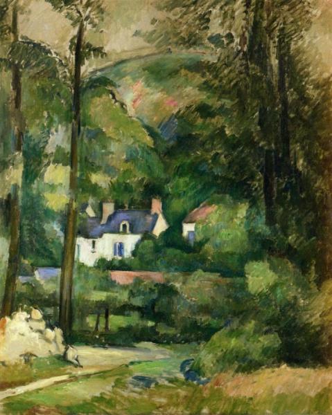 Houses In The Greenery by Paul Cezanne Oil Painting Reproductions