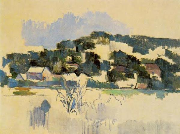 Houses On The Hill by Paul Cezanne