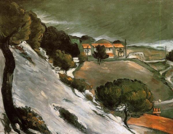 L'estaque Under Snow by Paul Cezanne Oil Painting Reproductions