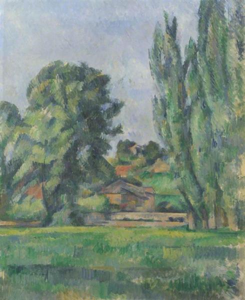 Landscape With Poplars by Paul Cezanne Oil Painting Reproductions