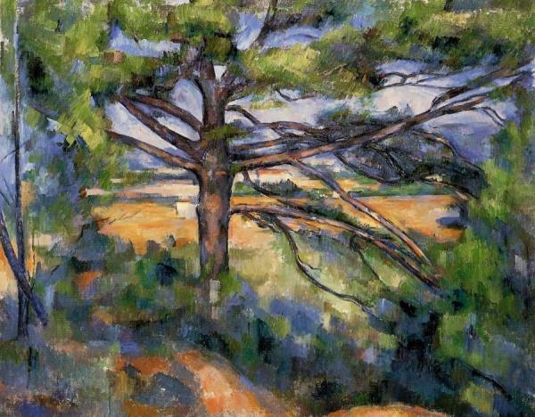 Large Pine And Red Earth by Paul Cezanne