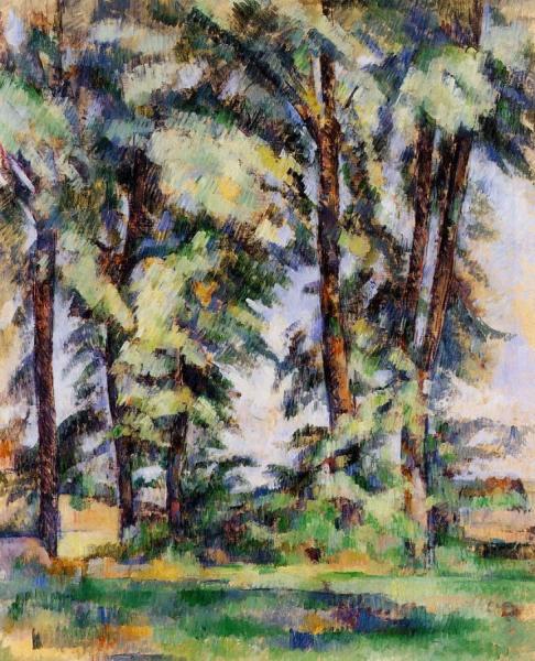 Large Trees At Jas De Bouffan by Paul Cezanne Oil Painting Reproductions